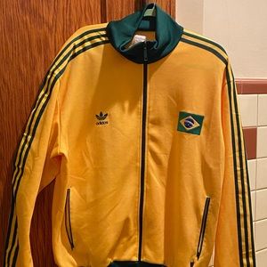 Vintage Adidas Brazil Soccer Jacket. Size 2XL